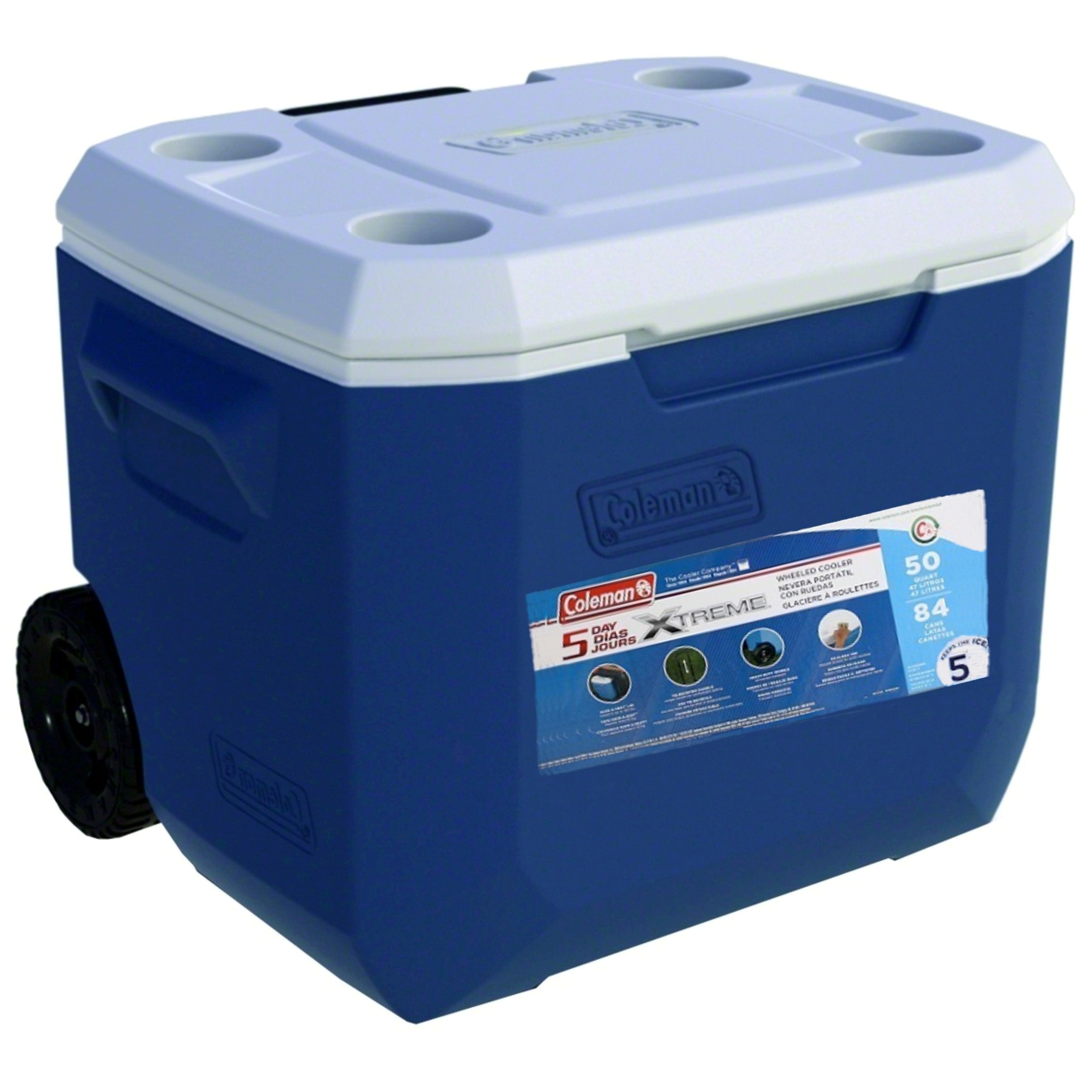 Coleman 50 Quart Xtreme 5 Wheeled Cooler DRJ Safety, Inc.